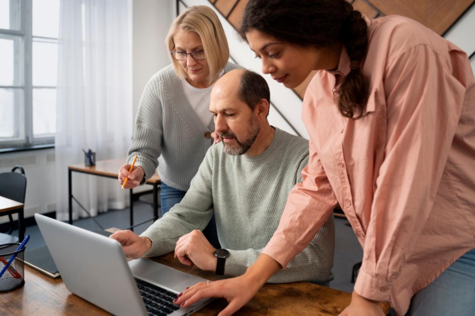 Professional reviewing automated invoice processing results